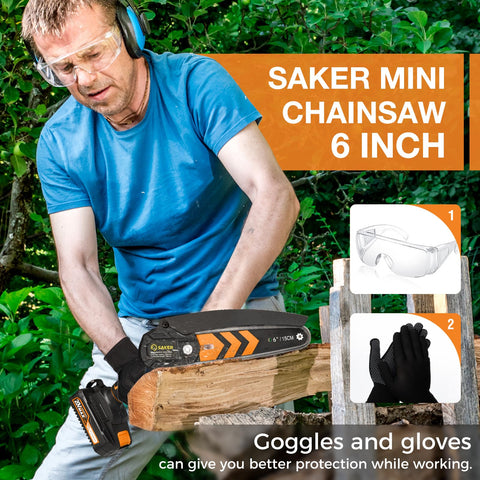Saker Mini Chainsaw compact design for easy transport