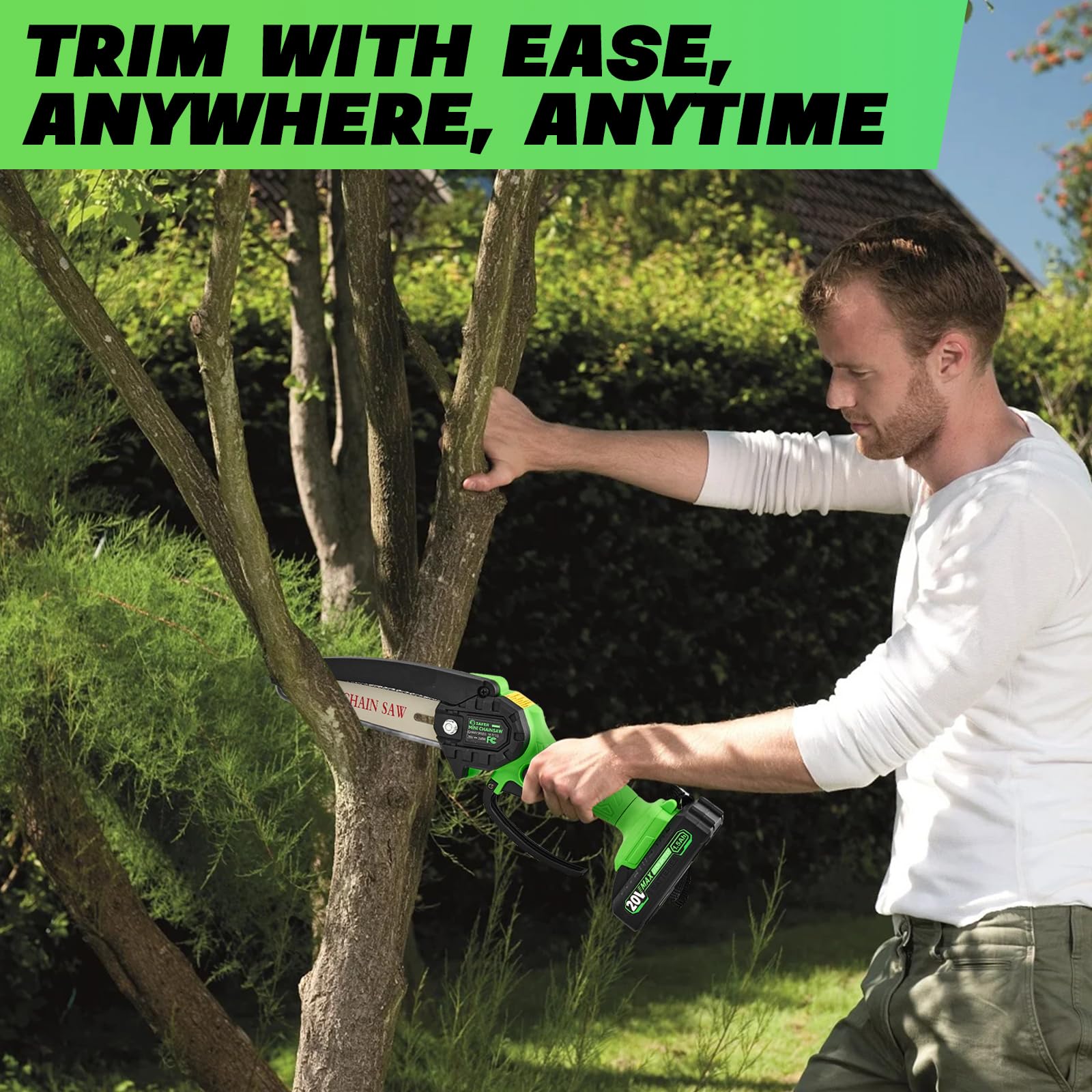 Saker mini chainsaw accessories kit includes gloves goggles and oil
