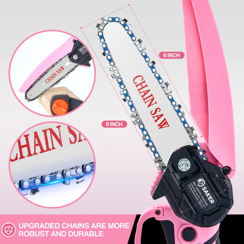Saker Mini Chainsaw compact carry case aids portability.
