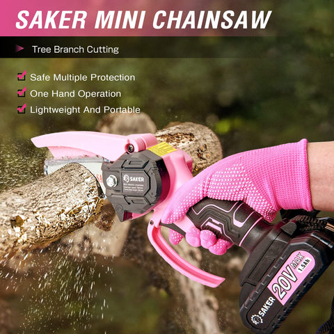 Saker Mini Chainsaw guide bar delivers smooth, precise cuts