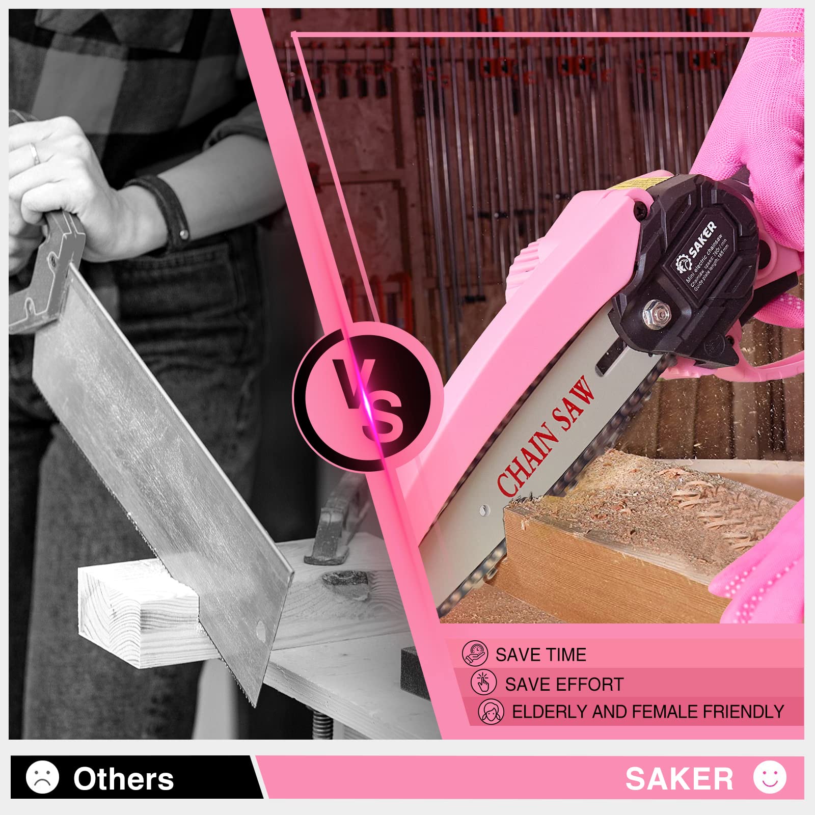 Saker Mini Chainsaw quick assembly in about one minute.