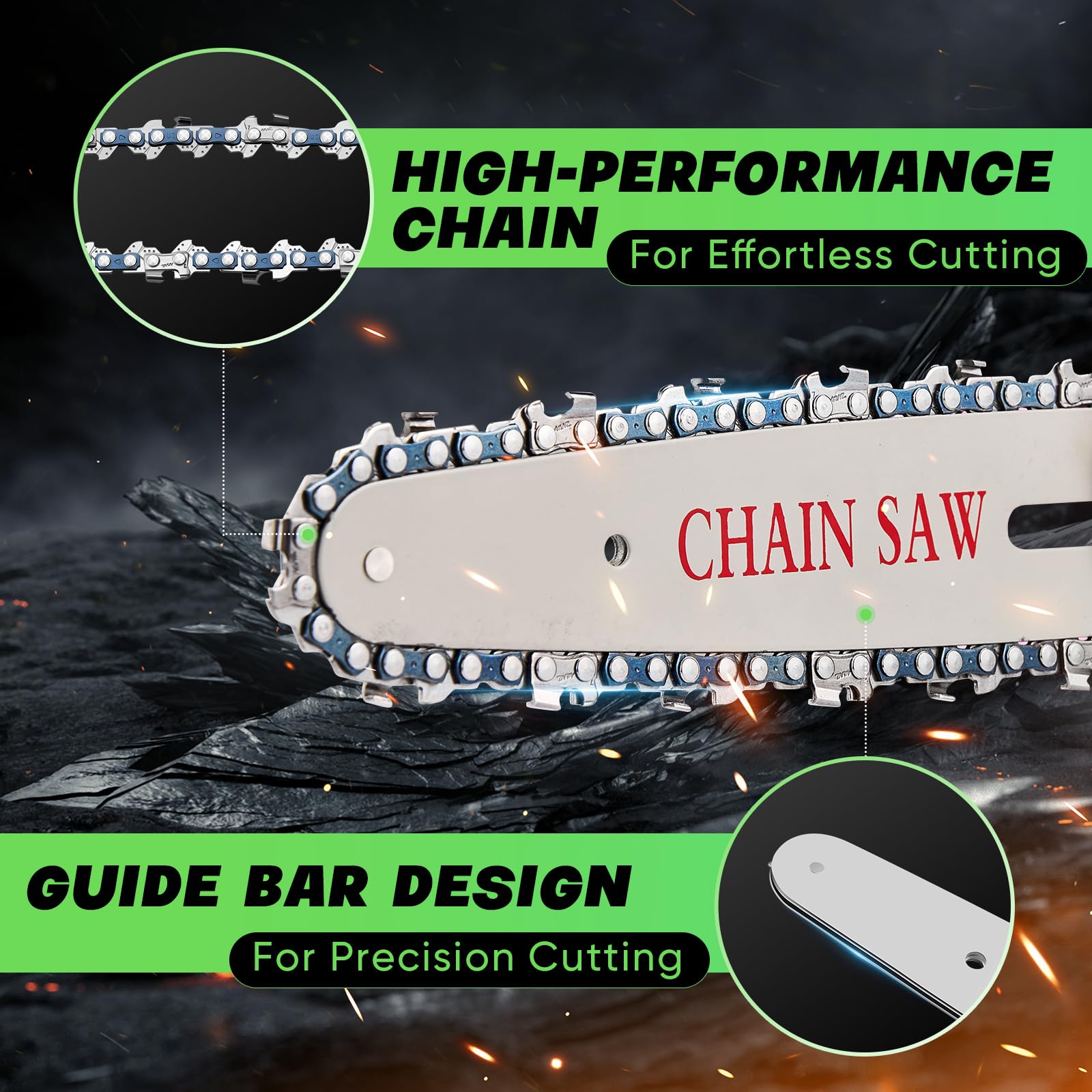 Saker mini chainsaw safety lock operation for controlled starts