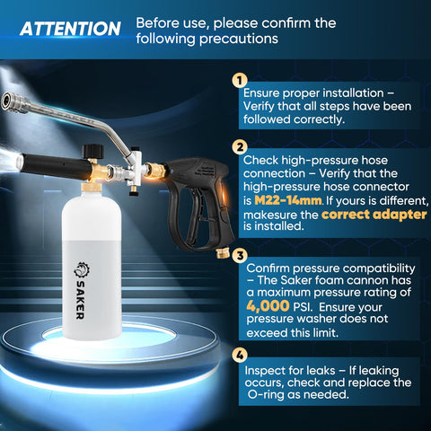 Saker pressure washer gun in hand demonstrates control for outdoor cleaning