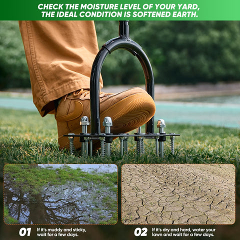 Saker aerator featuring rust-resistant coating for weather resistance