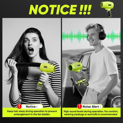 Bright lime green and matte black finish for high visibility