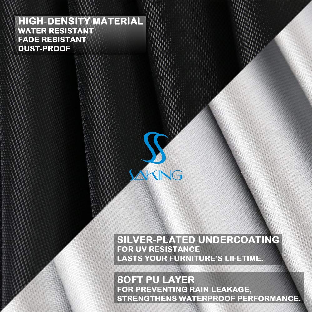 Saking windproof cover with diagonal buckle straps secures against strong winds