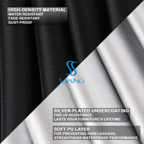 Saking windproof cover with diagonal buckle straps secures against strong winds