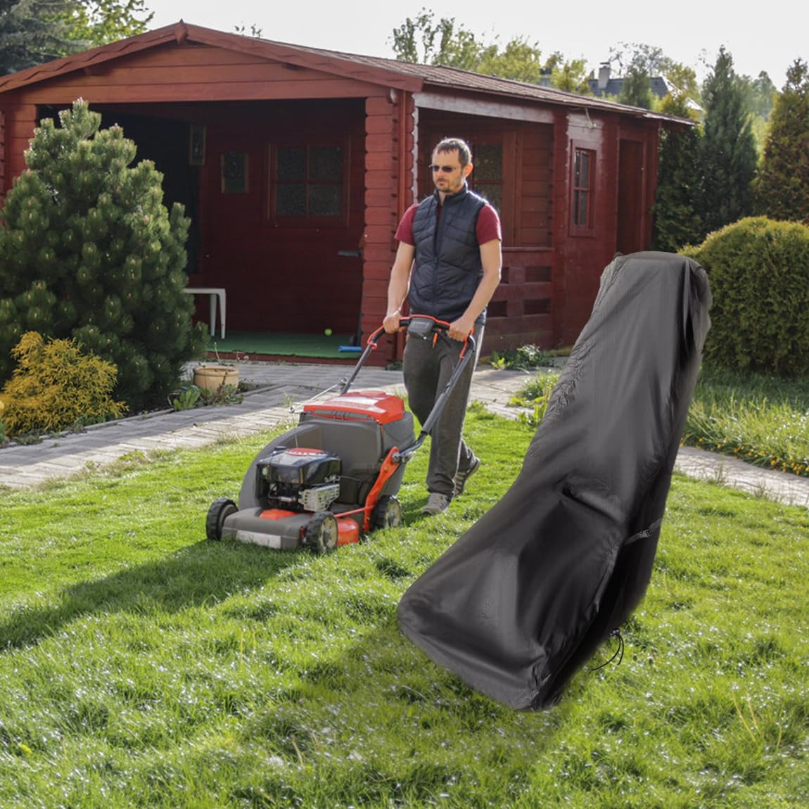 Saking cover guards against dust and snow during outdoor storage