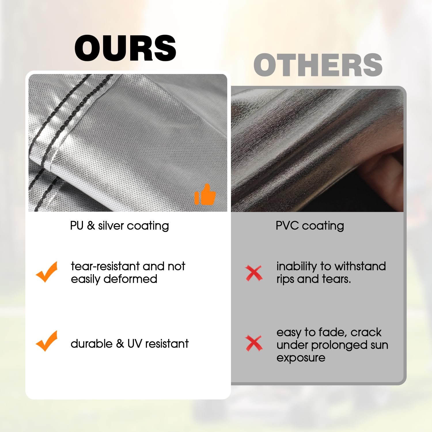 Saking cover is easy to clean with brush or sweep