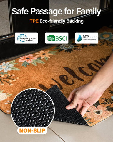 SAKSUN outdoor non-slip mat stays put on windy entryways.