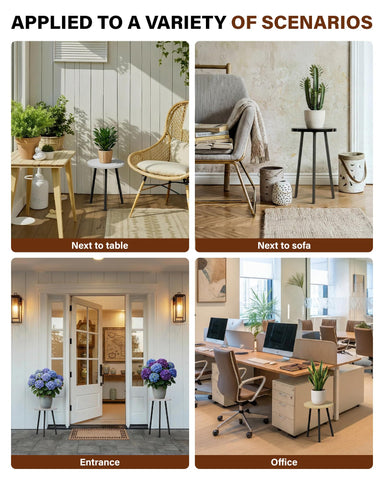 SAKSUN plant stand triangular frame enhances stability.