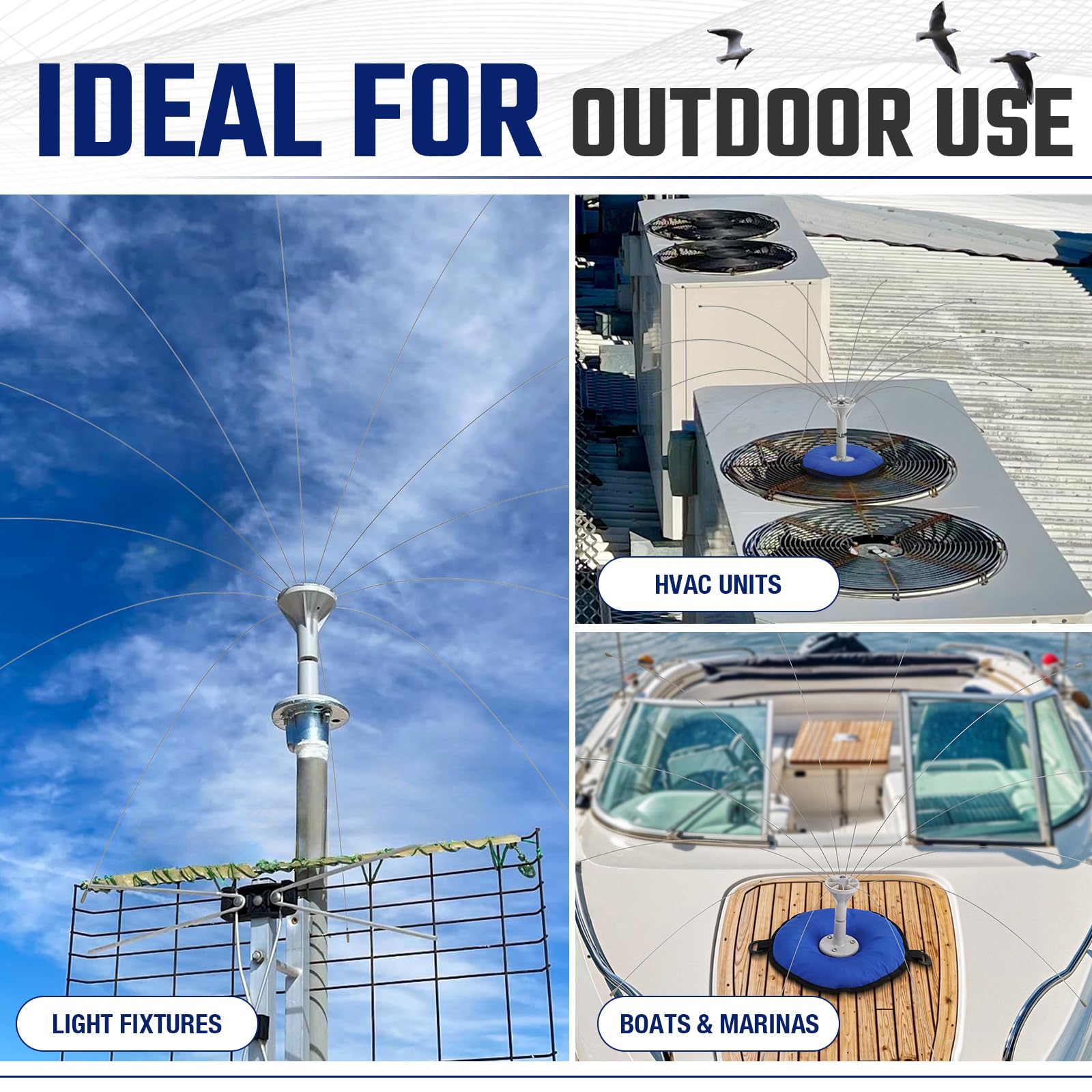 Salcod 360 long-leg deterrent stainless steel 316 body offers durable weatherproof performance