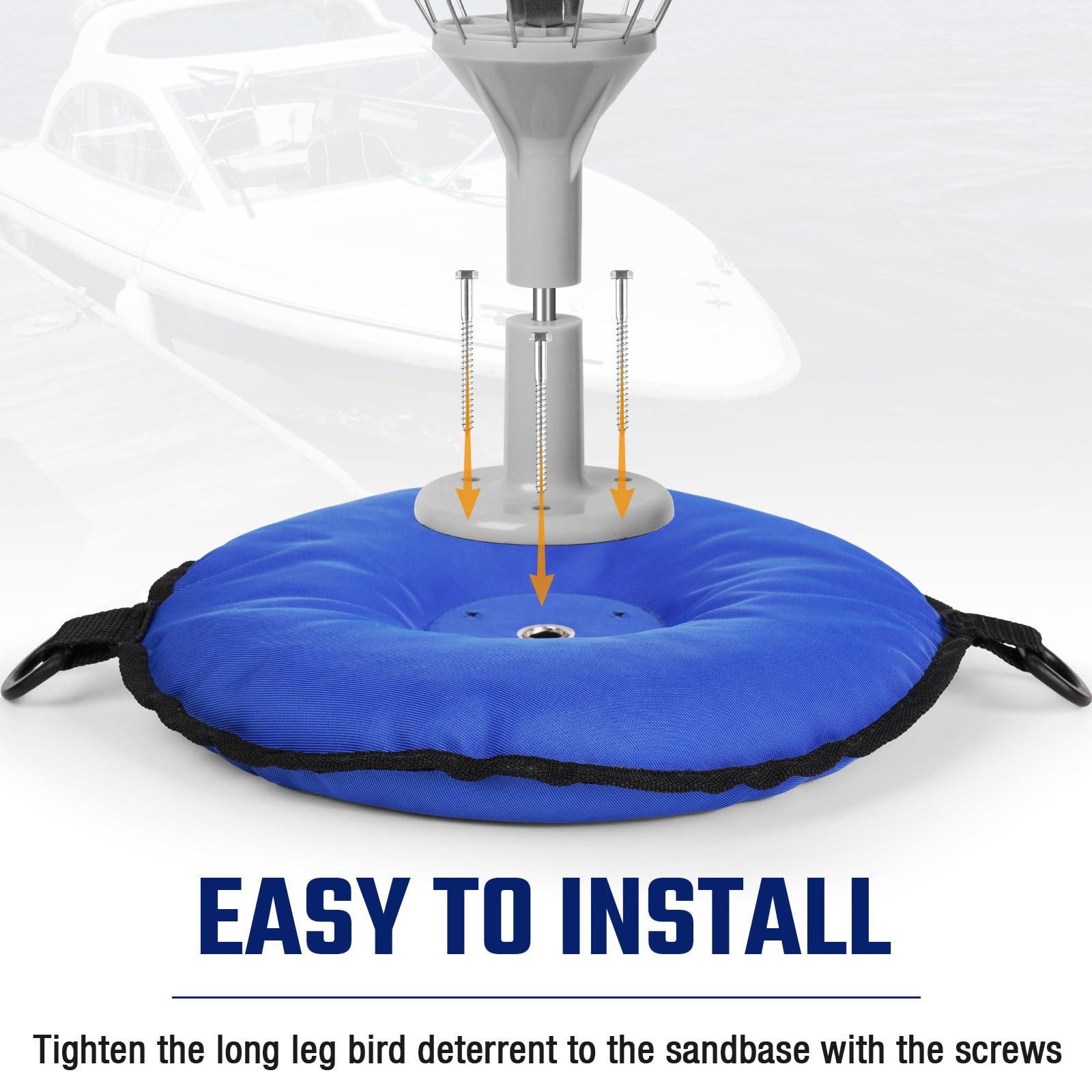 Salcod base with D-ring offers extra securing options with rope or bungee.