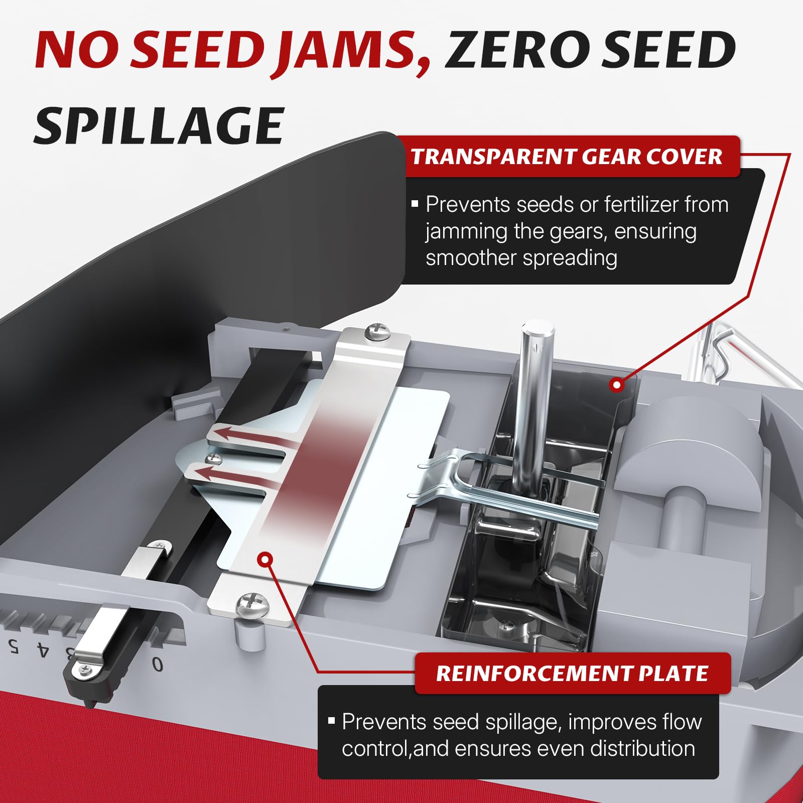 Salcod seed and fertilizer spreader handles seed, fertilizer, and salt efficiently.