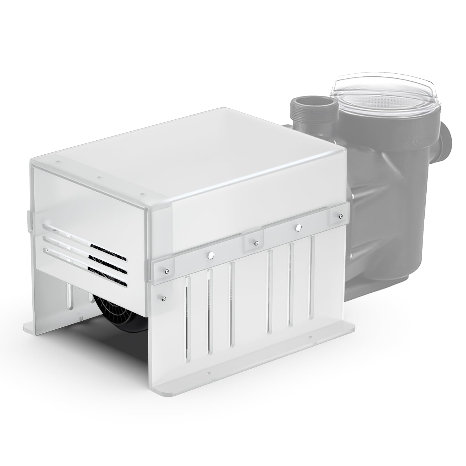 Salcod pool pump cover on an outside unit protects from weather and debris