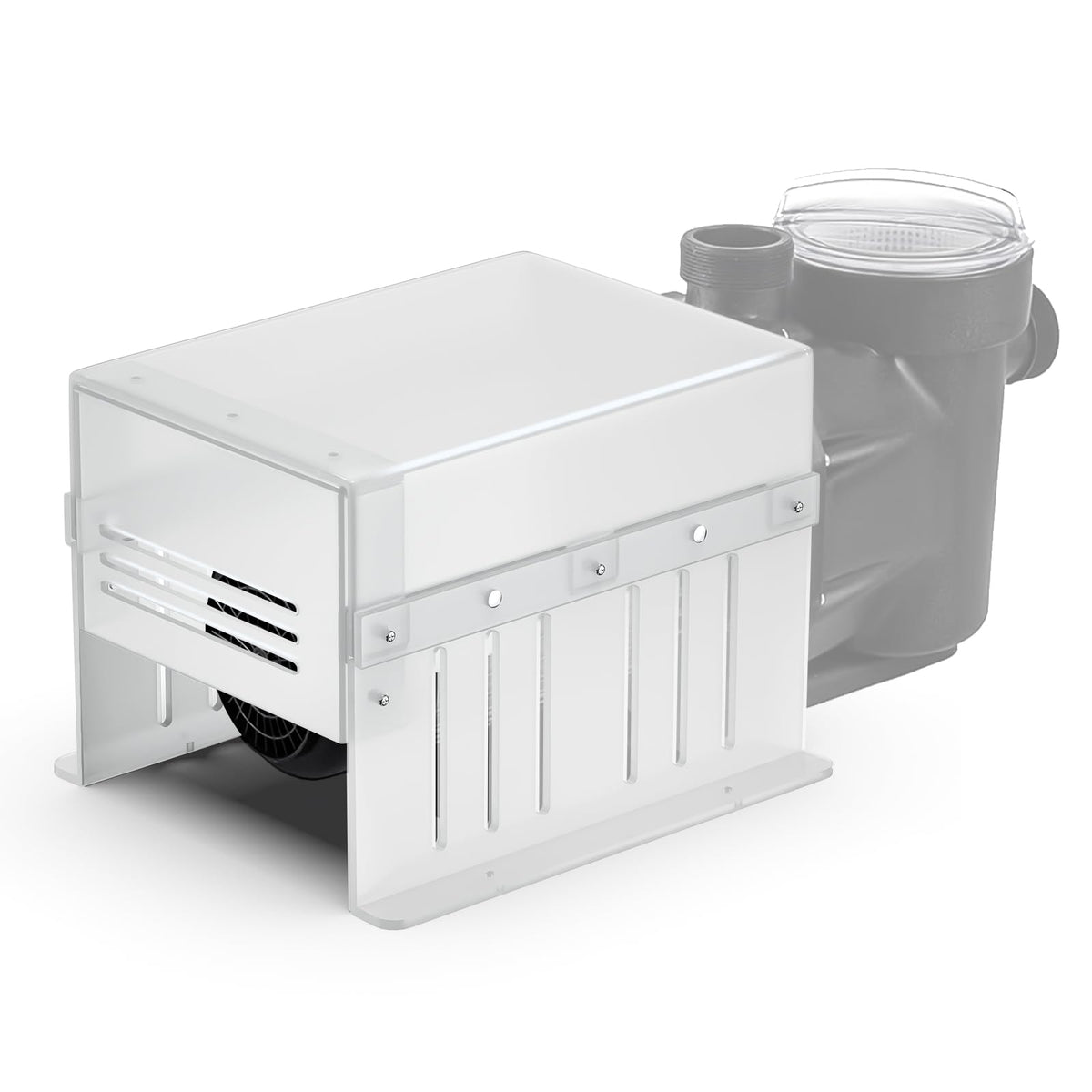 Salcod pool pump cover on an outside unit protects from weather and debris