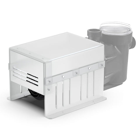 Salcod pool pump cover on an outside unit protects from weather and debris