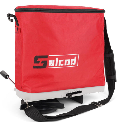 Salcod 25lb seed spreader capacity enables efficient lawn seeding with fewer refills.