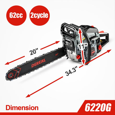 SALEM MASTER chainsaw balanced for easy handling in garden and farm tasks.