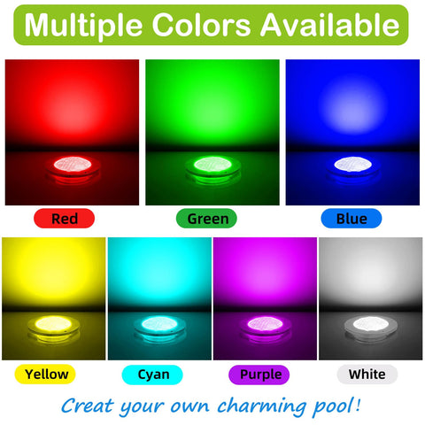 SALIFA color-changing LED pool light showcasing dynamic scenes for parties.