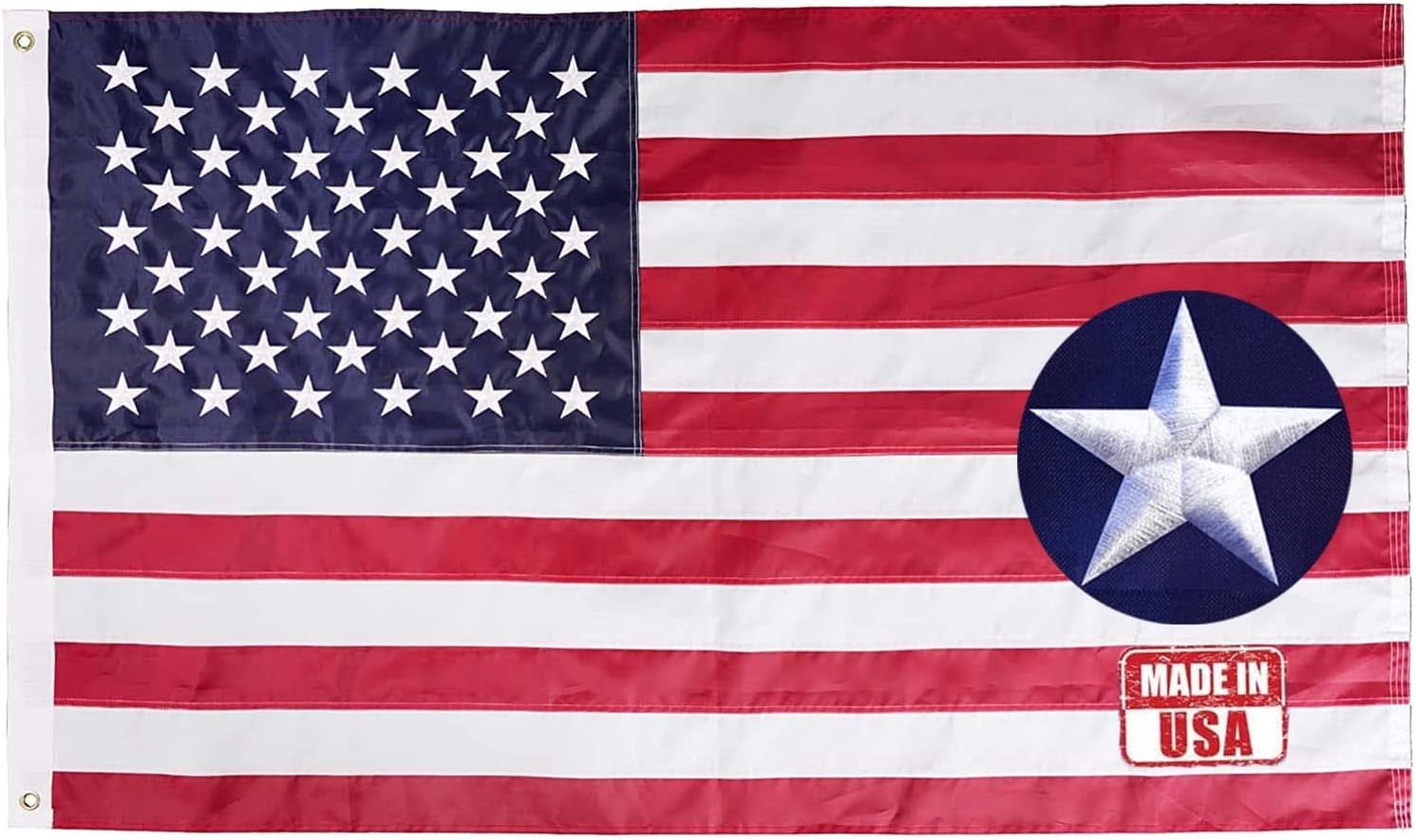 Salmophy American flag 2x3 ft heavy-duty nylony outdoor flag with embroidered stars and sewn stripes for outdoor use