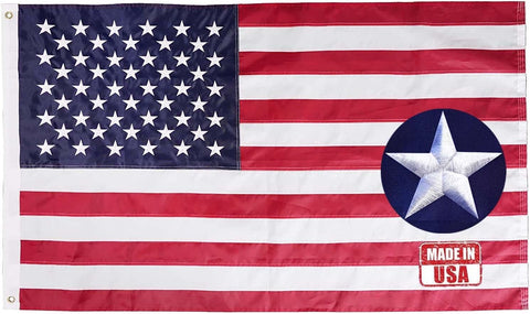 Salmophy American flag 2x3 ft heavy-duty nylony outdoor flag with embroidered stars and sewn stripes for outdoor use