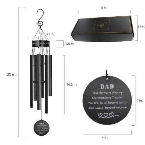 Salolo memorial wind chimes keychain adds a personal reminder of love