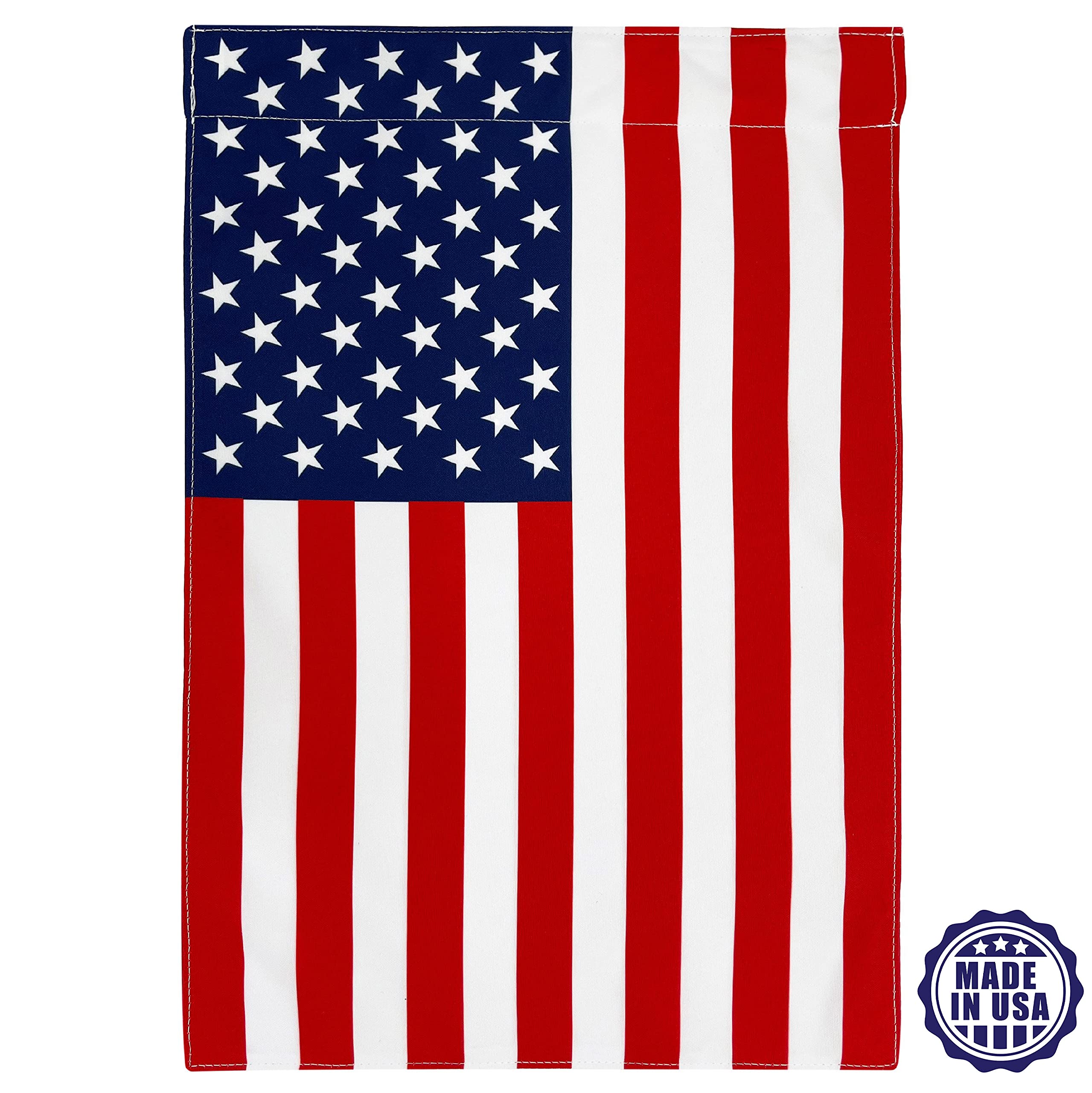 Salt and Palms USA-made patriotic garden flag suitable for outdoor décor.