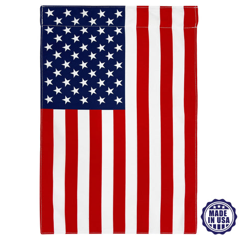 Salt and Palms USA-made patriotic garden flag suitable for outdoor décor.