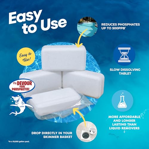 Saltwater pool treatment with Swim Check for clear, balanced water.