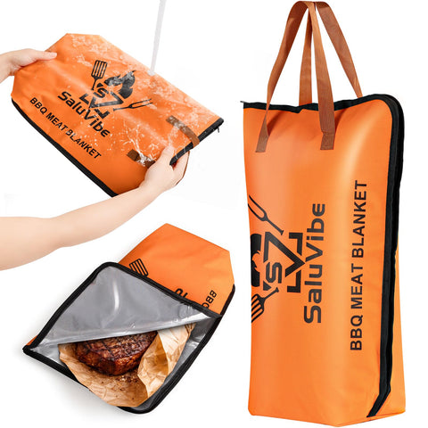 Saluvibe BBQ blanket with large insulated cover for resting meat and retaining heat