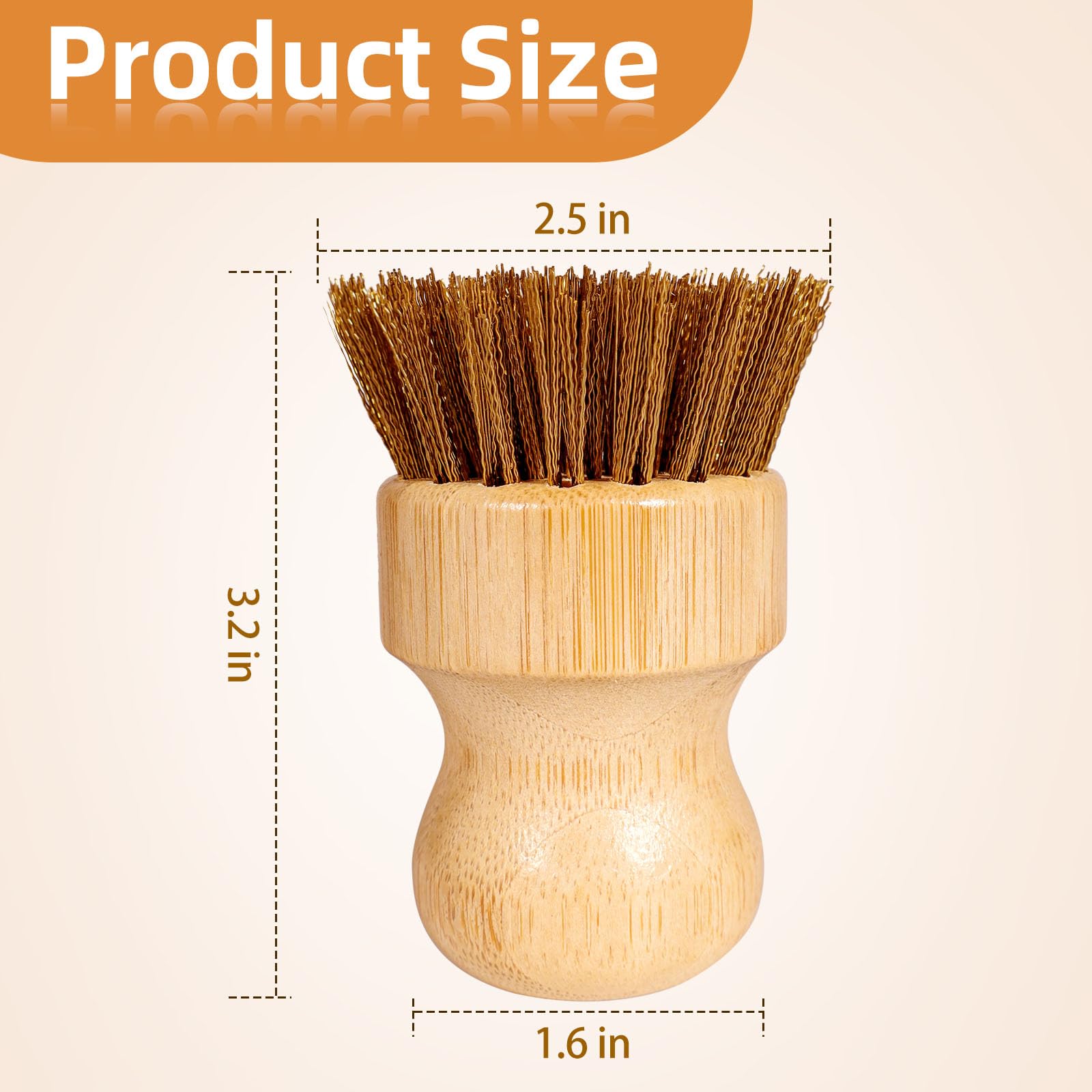 SAMBUTECO bamboo handle provides a comfortable grip during heavy scrubbing