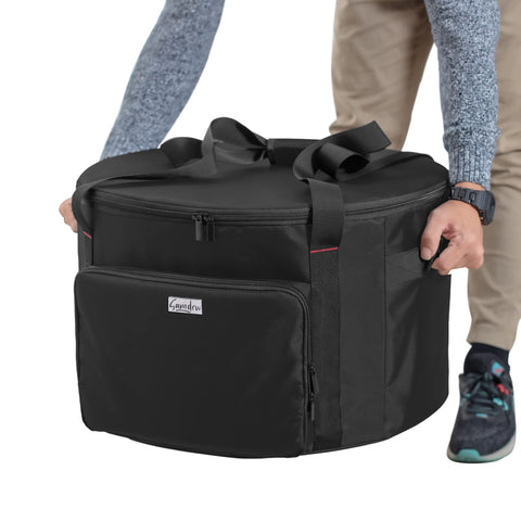 samdew 19-inch fire pit bag padded handles enable easy transport