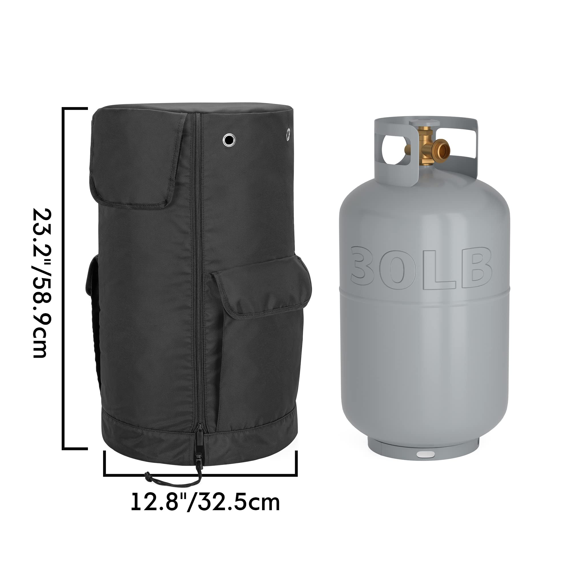 SAMDEW drawstring bottom ensures snug fit around tank.