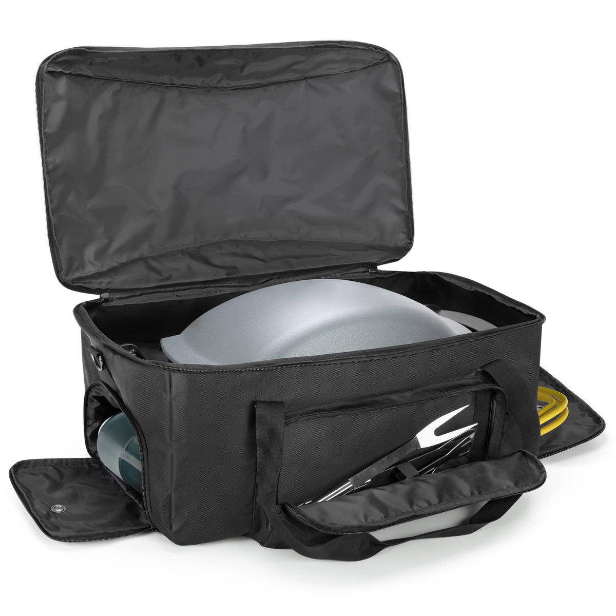 Samdew grill cover for Weber Q1400 protects grill during storage