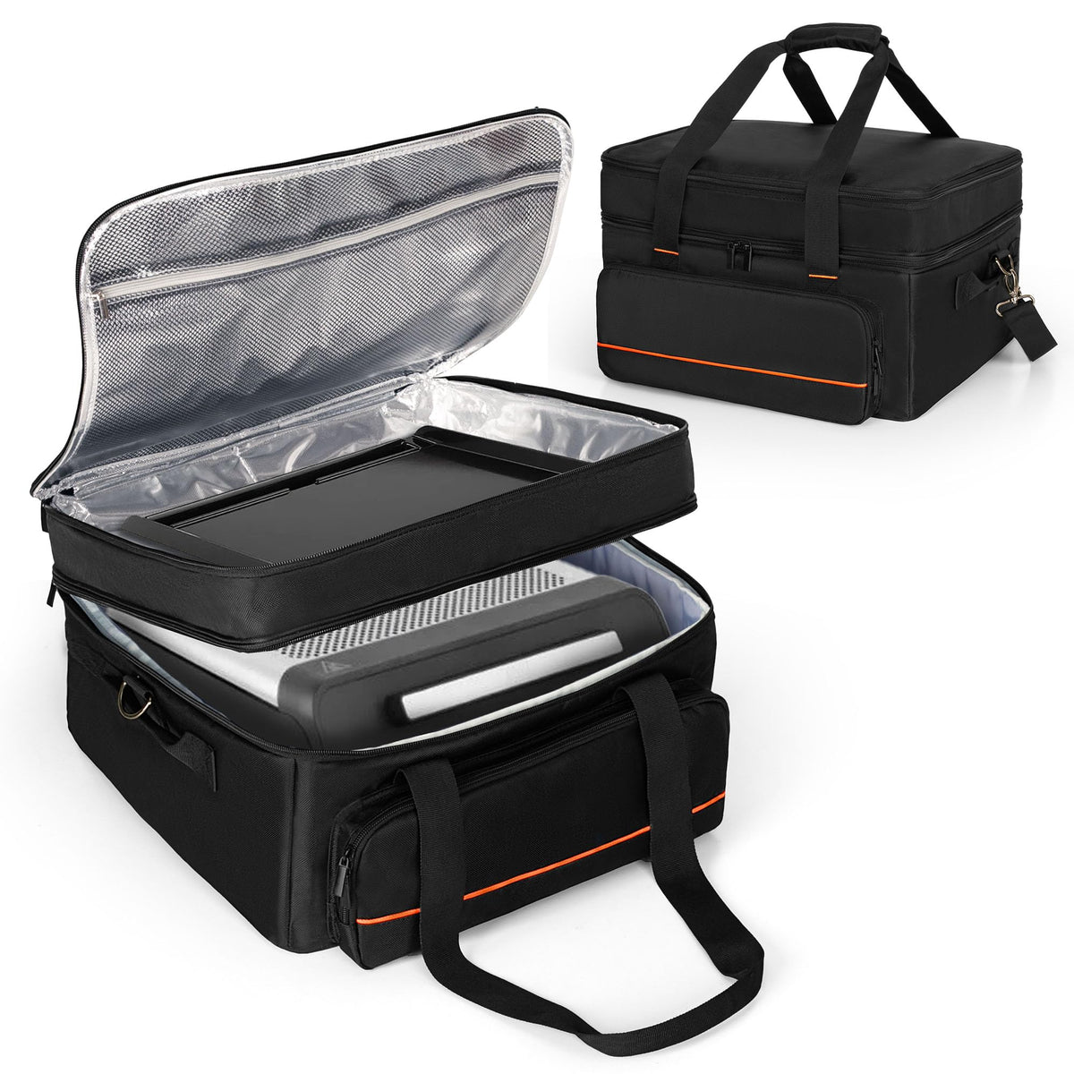 samdew double-layer grill bag front view keeps grill secure during transport.