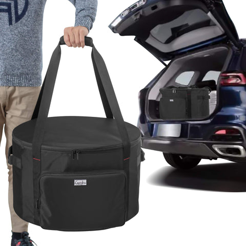samdew fire pit bag offers a large inside pocket for accessories