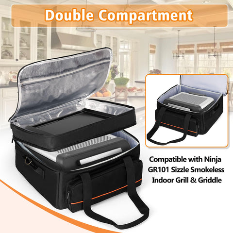 samdew double-layer top layer detail with aluminum lining for easy cleaning after grilling.