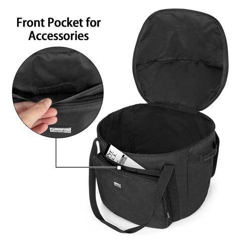 samdew grill bag with padded handles for comfortable carrying.