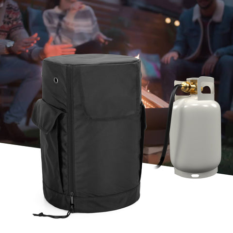 samdew black tank cover shown in full setup on a tank outdoors