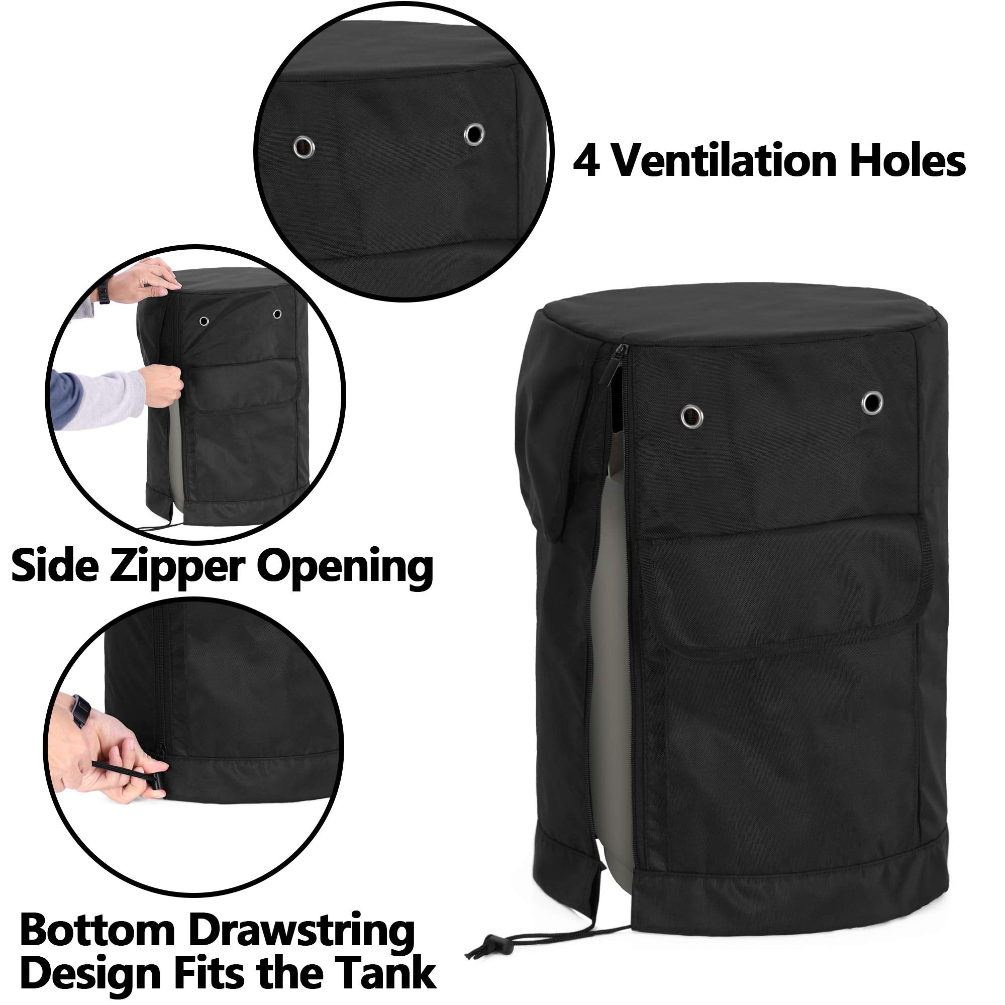 samdew propane tank cover with stable tabletop providing a steady surface