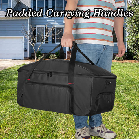 Samdew side pocket fits propane cylinder and gas hose securely