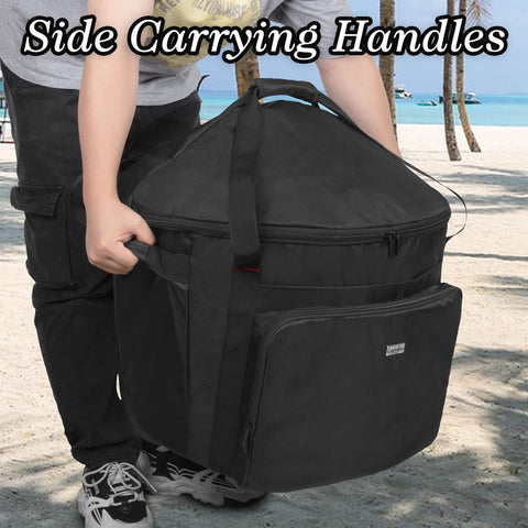 samdew water-resistant nylon fabric protects your grill on travel.