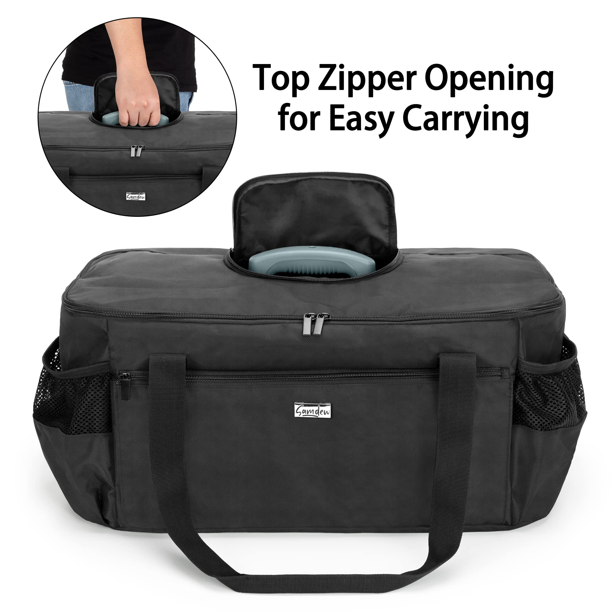 samdew grill bag front pocket keeps tools organized during grilling