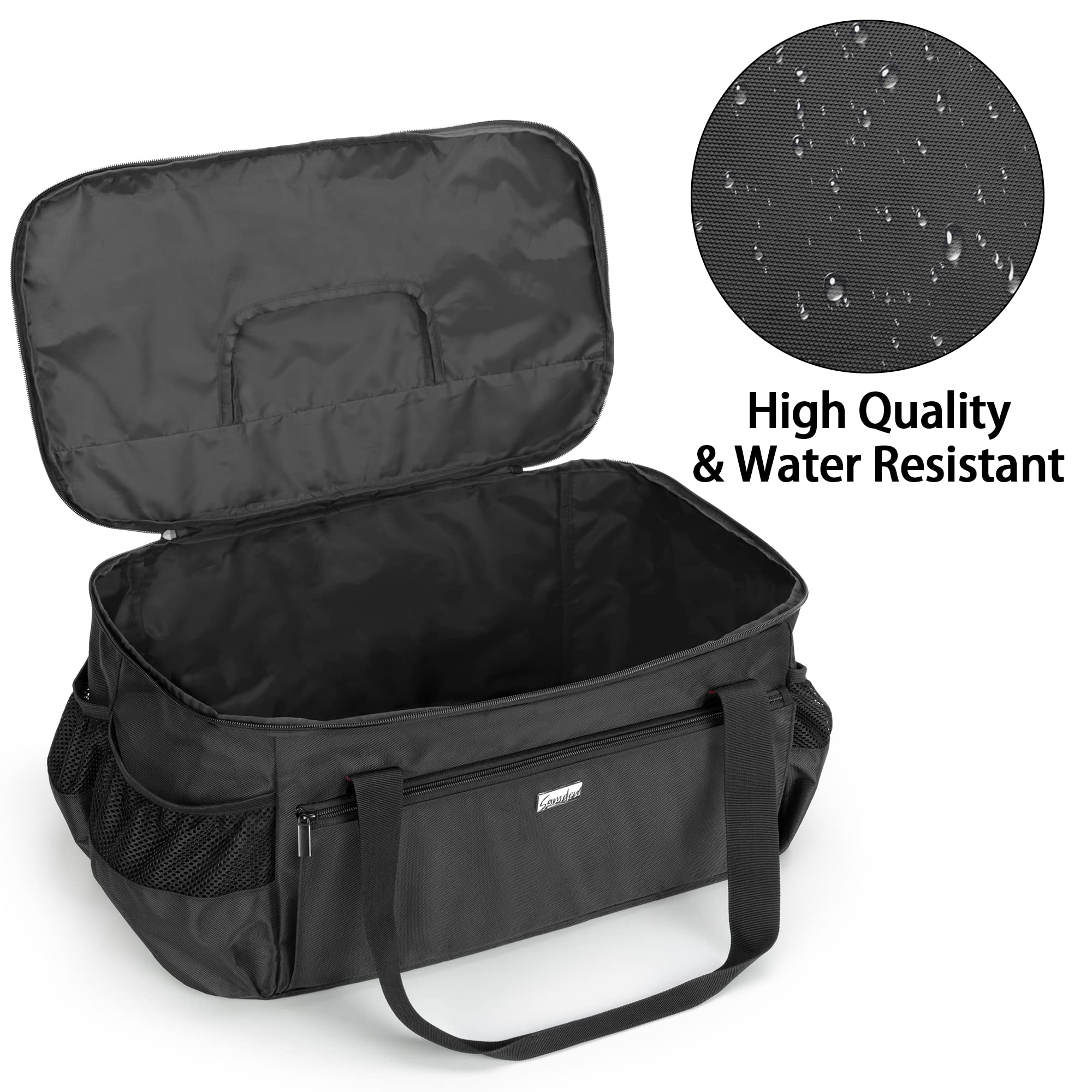 samdew grill bag uses water-resistant material to protect gear outdoors
