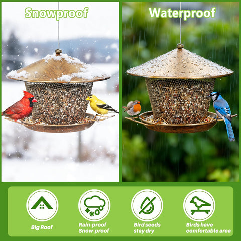Samhe easy-refill dome allows quick refills with several seed types.