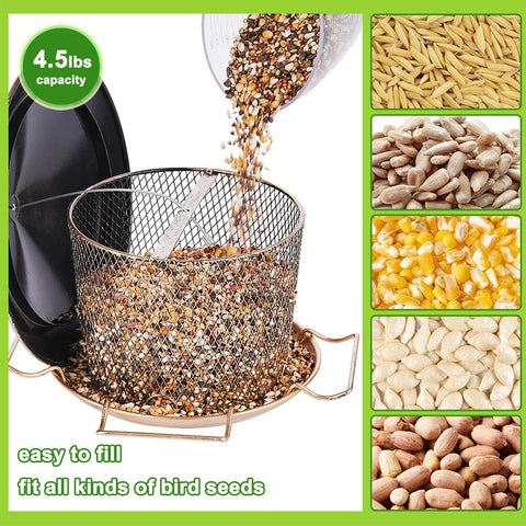 Samhe feeder with four perches for comfortable perching and viewing.