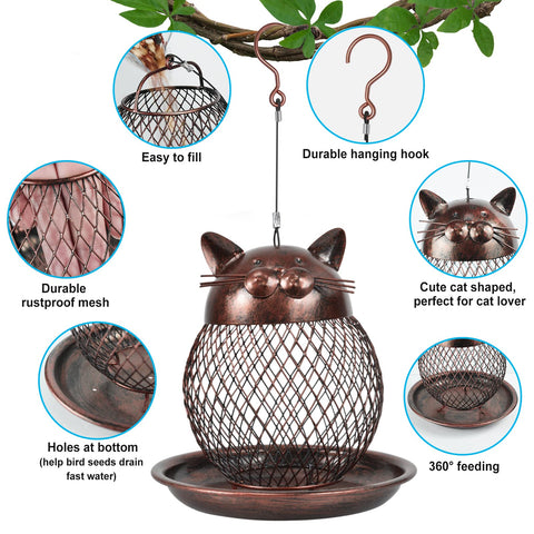Durable metal frame resists chewing for outdoors use.