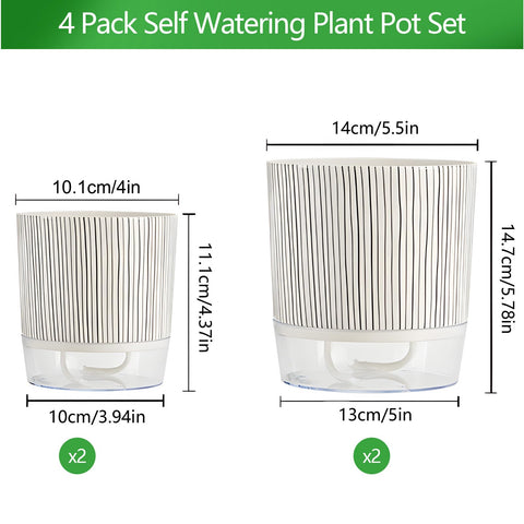 Samhe self-watering pot 5-5-inch exterior ready for larger plants.