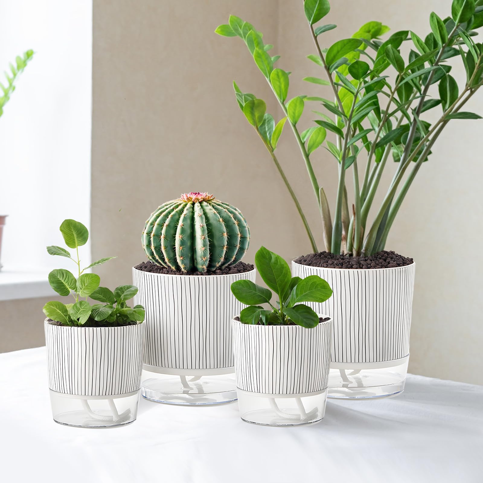 Samhe four-pot set displayed together for versatile arrangements.
